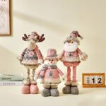 40cm/50cm Dirty Pink Bantam, Telescopic Leg Christmas Ornament - Image 2