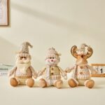 30cm/40cm Champagne Gold Seated/Long-Legged Christmas doll ornament - Image 2