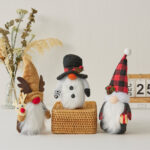 19cm/33cm Dwarf Rudolph Doll Snowman Old Man Elk Faceless Doll Mini Doll - Image 3