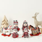 Red and white Telescopic Christmas Doll Series - Image 3