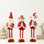 Red-Golden, White-Haired, Extendable Plush Toy Christmas Doll - Image 2