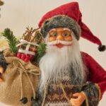 30cm/45cm/60cm Red Grey Brown Cloth Lantern Santa Claus Doll - Image 2