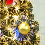 200cm Fiber Optic Garland with Red Flowers and Ornaments - Image 2