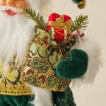 30cm/45cm/60cm Clover Green with Gold Ornaments Santa Claus Doll - Image 3