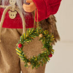 30cm/45cm/60cm Red Knitted Wreath Santa Claus Doll - Image 3