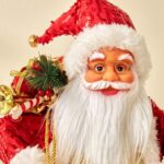 30cm/45cm/60cm Red＆Gold Sequins Socks Santa Claus Doll - Image 3