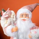 30cm/45cm/60cm Pink Holding Tree Santa Doll with Bag - Image 3