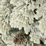 180cm Real Thick Snow Artificial Christmas Tree with Pine Cones - 图片 3
