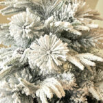 180cm Thick Snow Mied Tips Christmas Tree with Pine Cones - 图片 2