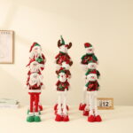 24cm/28cm/32cm Sequin Telescopic Leg Christmas Doll Ornament - Image 3