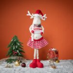 85cm Cartoon Elk Doll Christmas Ornament - 图片 4