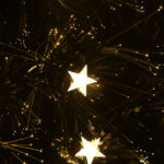 150cm Black Fiber Optic Tree with Star, 8 Function Led Light - Image 2
