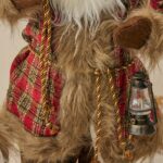 30cm/45cm/60cm Red&Gold Plaid Brown Fur Santa Claus Doll - Image 3