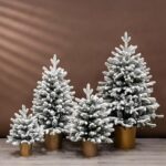 PE Christmas tree Set with Golden Pot Tabletop Tree - Image 2