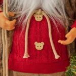 30cm/45cm/60cm Red Knitted Wreath Santa Claus Doll - Image 4