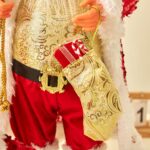30cm/45cm/60cm Red＆Gold Sequins Socks Santa Claus Doll - Image 4