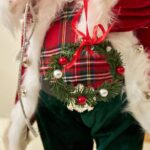 30cm/45cm/60cm Red＆Green Wreath Santa Claus Doll - Image 4
