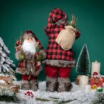 30cm/45cm/60cm Red Plaid Skateboard Santa Claus Doll - Image 4