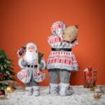 30cm/45cm/60cm White Plaid Skateboard Santa Claus Doll - Image 4