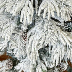180cm Thick Snow Mied Tips Christmas Tree with Pine Cones - 图片 3