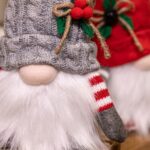 Red Grey Knitted Hat Christmas Faceless Doll Night Light Decoration - Image 4
