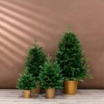 PE Christmas tree Set with Golden Pot Tabletop Tree - Image 3