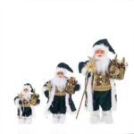 30cm/45cm/60cm Clover Green with Gold Ornaments Santa Claus Doll - Image 5