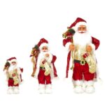 30cm/45cm/60cm Red＆Gold Sequins Socks Santa Claus Doll - Image 5