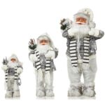 30cm/45cm/60cm Gray Nordic Style Santa Doll with light Santa Claus Doll - Image 5