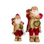 30cm/45cm/60cm Red & Gold Santa Doll with Bag Santa Claus Doll - Image 5