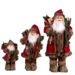 30cm/45cm/60cm Red Classic Santa Doll with Lights Claus Doll - Image 5