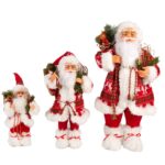 30cm/45cm/60cm Red Patterned Backpack Santa Claus Doll - Image 5