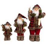 30cm/45cm/60cm Red Plaid Skateboard Santa Claus Doll - Image 5