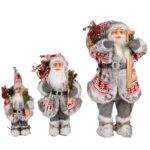 30cm/45cm/60cm White Plaid Skateboard Santa Claus Doll - Image 5