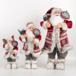 30cm/45cm/60cm Red Plaid Santa Claus Doll with Nameplate - Image 5