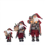 30cm/45cm/60cm Red Grey Brown Cloth Lantern Santa Claus Doll - Image 5
