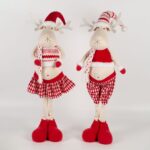 85cm Cartoon Elk Doll Christmas Ornament - 图片 6