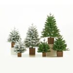 Retro Square Basin Artificial Classic Christmas Tree - Image 2