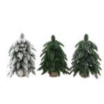 Nobe Pine Pure PE Nordic Style Flocked Rime Tabletop Christmas Tree - Image 5