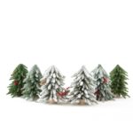 40cm Mini Christmas Tree Upside Down Simulation Nobeson Small Tree Table Ornament - Image 2