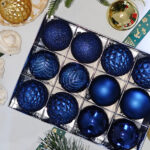 6cm Dark Blue Claissic Christmas Ball Ornament Collection - Image 2