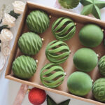 8cm Fresh Green Star Gift Box Flocking Christmas Ball Ornament Collection - Image 2