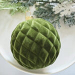 8cm Fresh Green Star Gift Box Flocking Christmas Ball Ornament Collection - Image 7