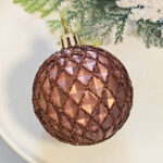 6cm Brown Claissic Christmas Ball Ornament Collection - 图片 4