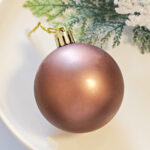 6cm Brown Claissic Christmas Ball Ornament Collection - 图片 7