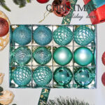6cm Lake Blue Claissic Christmas Ball Ornament Collection