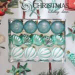 6cm Lake Blue Gift Tube Christmas Ball Ornament Collection