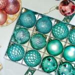 6cm Lake Blue Claissic Christmas Ball Ornament Collection - Image 2