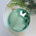 8cm Lake Blue Paiting Classic Christmas Ball Ornament Collection - 图片 7