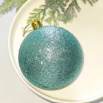 8cm Lake Blue Water-drop Flower Christmas Ball Ornament Collection - Image 4